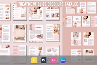 design product catalog routine treatment guide brochure for organic skincare