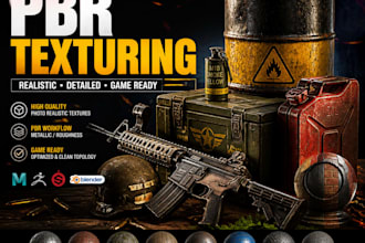 create high quality pbr textures for props, objects, and game assets