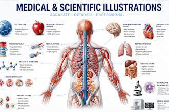 create high quality medical and scientific illustration for research, education,