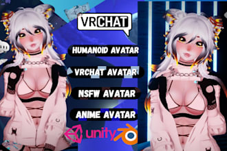 custom vrchat avatar commission furry avatar vrc avatar nsfw vr character model