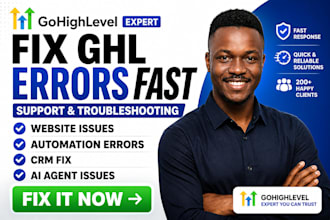 be gohighlevel support troubleshoot automation error expert fix ghl website bugs