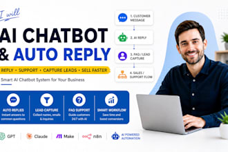 build ai chatbot and auto reply system for customer support and sales