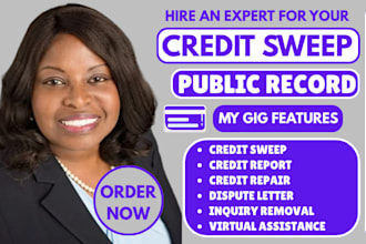 do public record report credit repair virtual assistance credit sweep