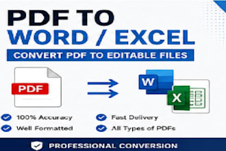 convert PDF to word or excel with high accuracy