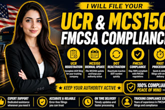 dot boc 3 file ucr registration mcs 150 biennial update fmcsa compliance filings