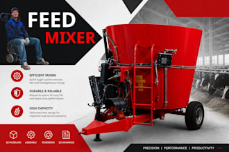design agricultural machines and feed mixer in solidworks