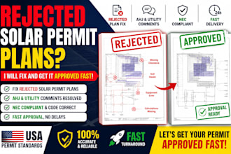 fix rejected solar permit plans and utility or ahj comments for fast approval