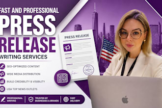 write and distribute USA press release to top news sites and PR outlets
