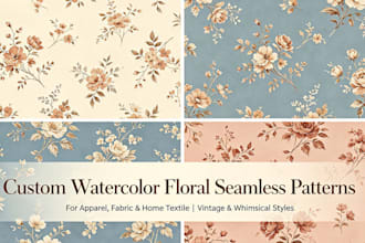 design professional seamless patterns for fashion and textile