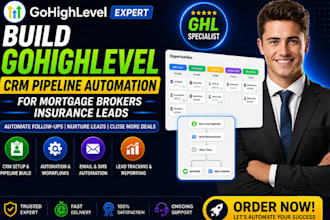 build gohighlevel CRM pipeline automation for mortgage brokers insurance leads