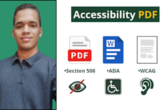 perform PDF remediation for wcag 2,2 and PDF,ua compliance