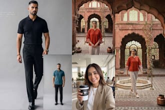 do an ai fashion or product shoot with realistic ai models