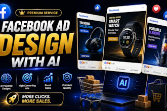 create high converting ai facebook ad creatives design