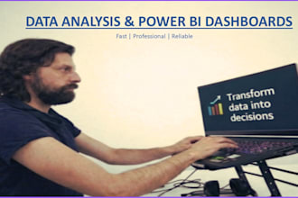 data analysis and power bi dashboard development