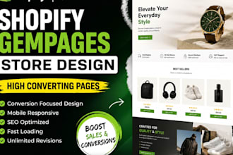 design premium shopify landing page gempages pagefly  shopify product page replo