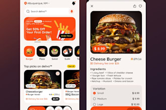 design a pro food delievry app for your business brand