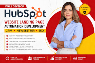 develop hubspot website landing page automation development crm newsletter seo