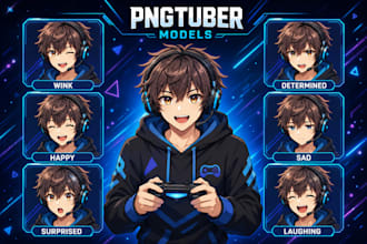 draw custom png model png tuber avatar and pngtuber vtuber avatar live2d