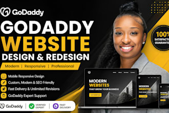 godaddy website design, godaddy website redesign, develop godaddy website