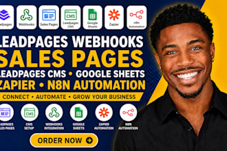 leadpages webhooks sales pages leadpages cms google sheets zapier n8n automation