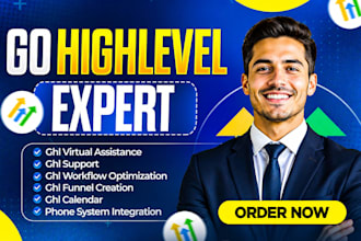 setup gohighlevel crm, website, sales funnel, workflow and automation