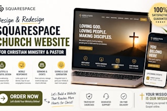design and redesign squarespace church website for christian ministry and pastor