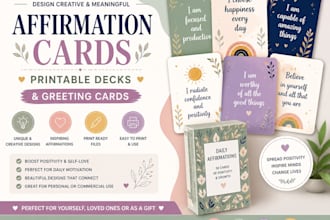 design creative affirmation cards printable decks printable card greeting card
