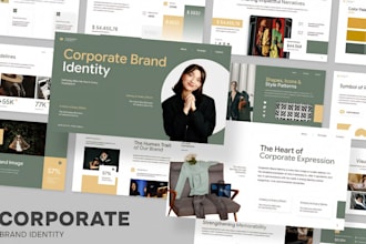 design business corporate visual identity canva branding kit minimalist 3d logo