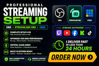 setup or fix obs studio streamlabs obs vmix for youtube twitch facebook