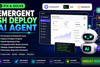 fix emergent sh deploy ai agent base44 app ai integration webapp chatbot backend