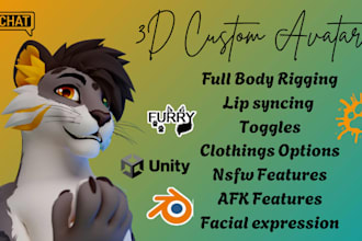 do vrchat furry avatar 3d vrchat avatar fursona vrc furry avatar vr
