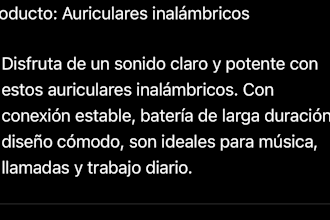 escribo descripciones de productos para tu tienda online