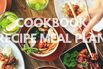 ghostwrite and proofread cookbook, recipe book, meal plan, food blog writer