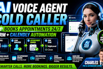 setup ai voice agent cold caller CRM integration calendly booking automation