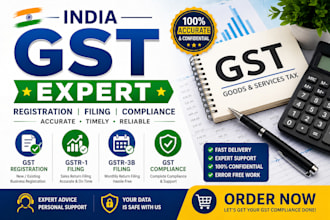 handle your india gst expert for registration, gstr1 gstr3b fiing and compliance