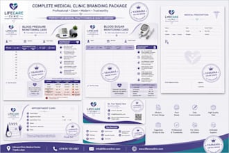 medical clinic branding design complete healthcare identity