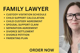 handle divorce cases, child custody disputes and separation agreements