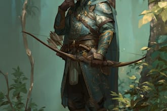 draw d and d character art and dnd character art
