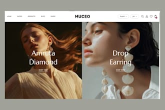 design jewelry shopify store jewelry website jewelry fashion store necklace