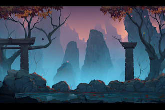 create 2d environment and game background for you