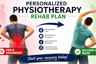 create a personalized physiotherapy exercise and rehab plans for pain relief