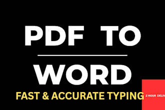 convert PDF to word editable file in 2 hours