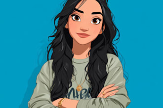 draw your cartoon portrait in disney style
