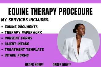 write equine therapy policy
