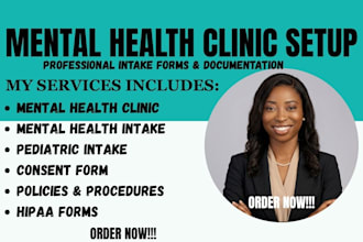 set up mental health clinic, mental health intake form, pediatric intake