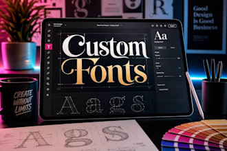 custom fonts, expert custom font design, typography design, logo font creation