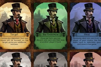 design custom card game, board game, tcg, and trading card game illustration