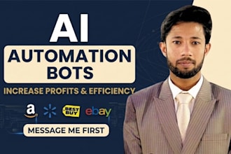 develop ai automation bot for amazon, walmart, ebay, facebook marketplace