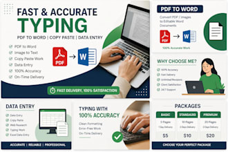 do data entry ms word