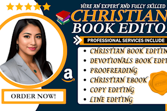 professionally edit and proofread your christian devotional or faith based book